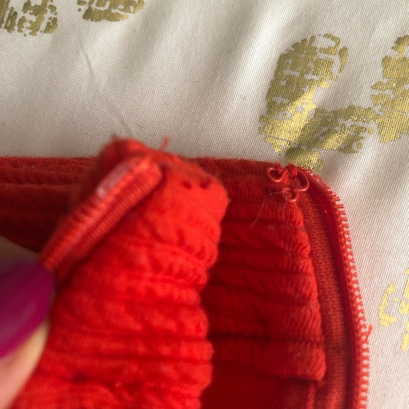 Bright orange vibrant mini skirt - Picture 9 of 10